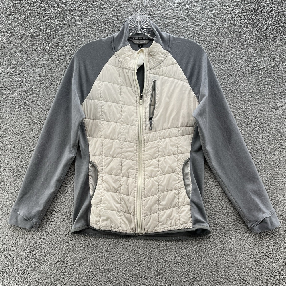 Smartwool Jacket Womens Large Gray PhD Smartloft Corbet 120 Run Hike Full Zip
